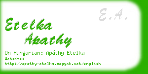 etelka apathy business card