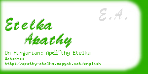 etelka apathy business card